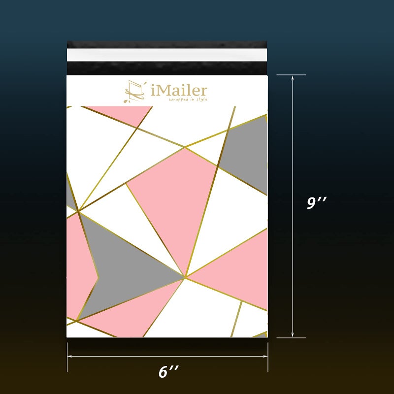 مراسل البريد الإلكتروني عدد 200 - ظرف بريد بولي مقاس 6 × 9 بوصة، أكياس تعبئة بريدية ثلاثية مخصصة - ختم ذاتي - Image 2